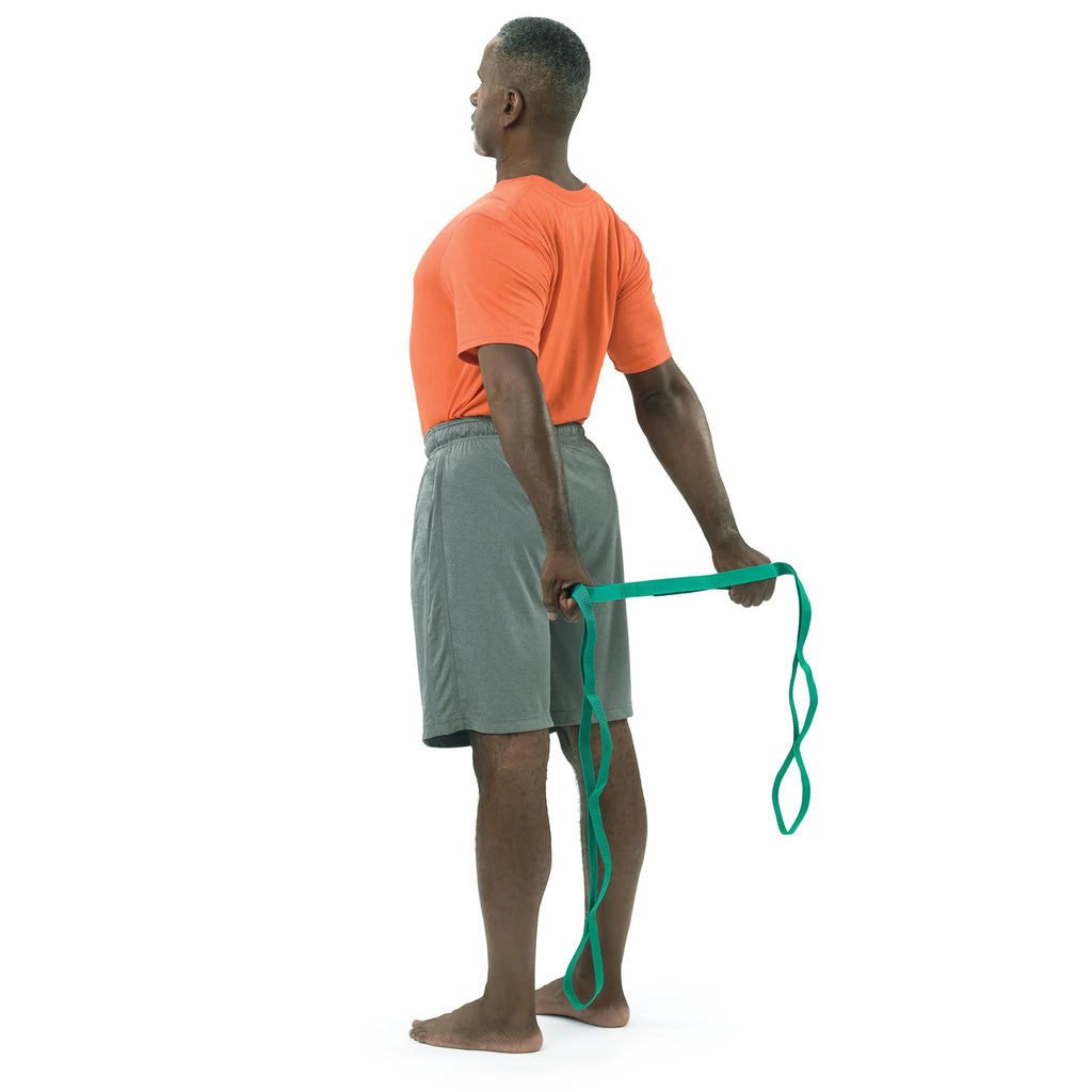 The Original Stretch Out Strap with Exercise Poster, USA Made Top Choice Stretch Out Straps for Physical Therapy, Yoga Stretching Strap or Knee Therapy Strap by