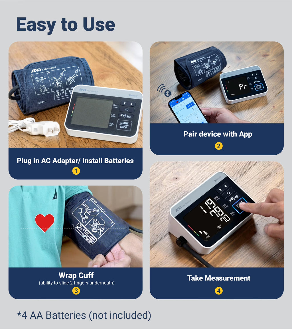 UA-910BLE Bluetooth Heart Rate Detection Upper Arm Blood Pressure Monitor with Bluetooth