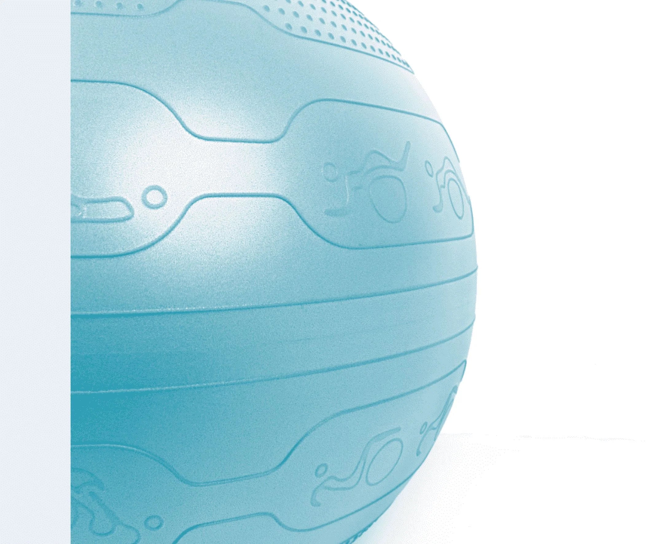 (4 Pack)  55Cm Yoga Ball, Anti-Burst, Exercises Poses Embossed