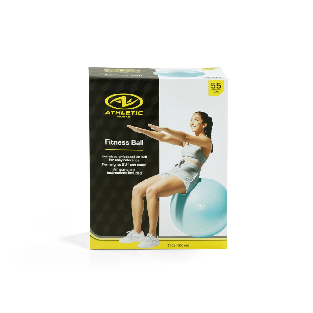 (4 Pack)  55Cm Yoga Ball, Anti-Burst, Exercises Poses Embossed