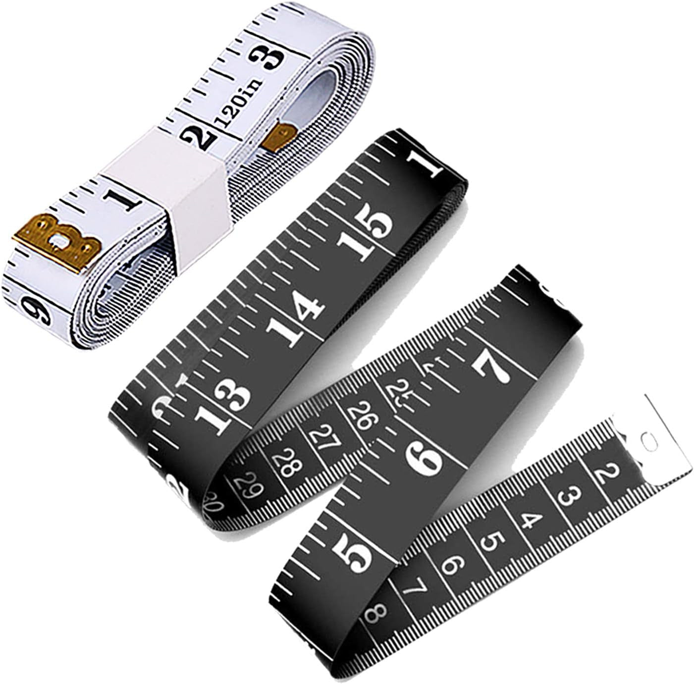 Tape Measure Body Measuring Tape, 120 Inch Soft Fabric Measuring Tape for Cloth Measurement, Double Scale Tailor Ruler for Weight Loss Medical Measurement Nursing Craft(5 Pack)