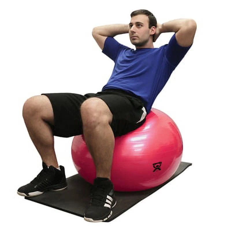 Inflatable Stability Exercise Yoga Ball - Red - 30" (75 Cm)
