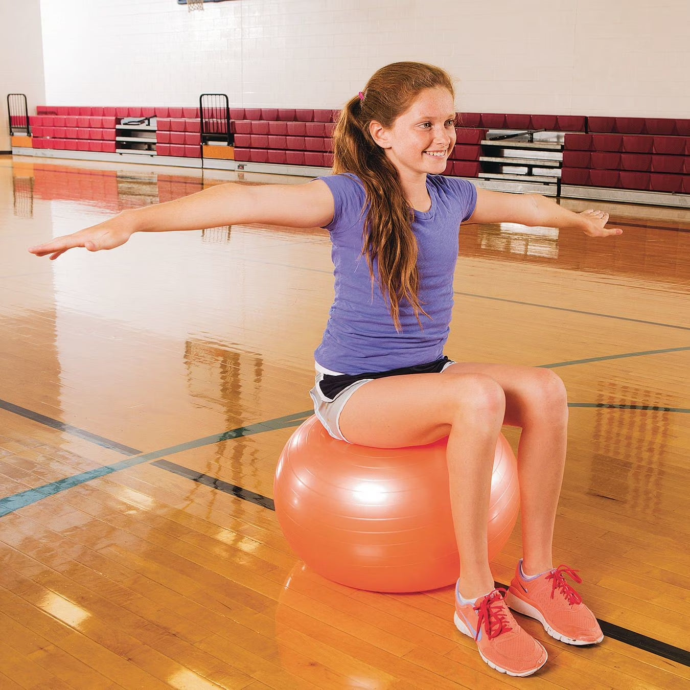 anti Burst 29.5' Anti-Slip Is Inflatable Vinyl Exercise Ball for Yoga