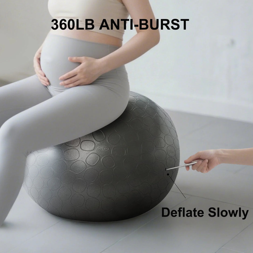 75Cm Exercise Yoga Ball, anti Burst Free Air Pump for Fitness, Balance and Gym Workout