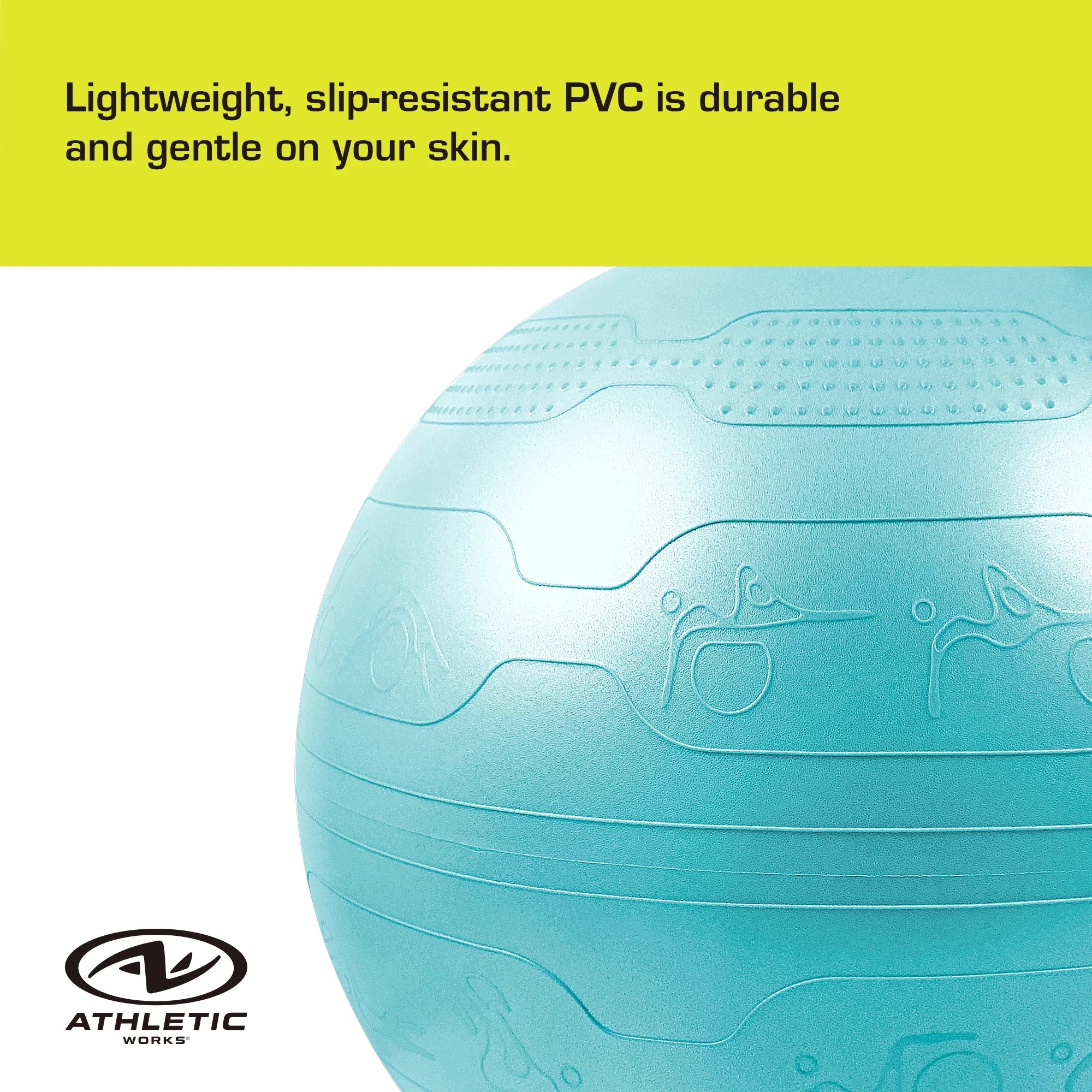 (4 Pack)  55Cm Yoga Ball, Anti-Burst, Exercises Poses Embossed