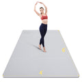 8Mm Large Yoga Mat (6'X 4') with Soft Fabric - Extra Long and Wide 72 X 48 X 0.32 Inches, Non-Slip Surface, Eco-Friendly, Lightweight, Thick Wide Yoga Mat for Home Workouts.(Brown+Apricot)