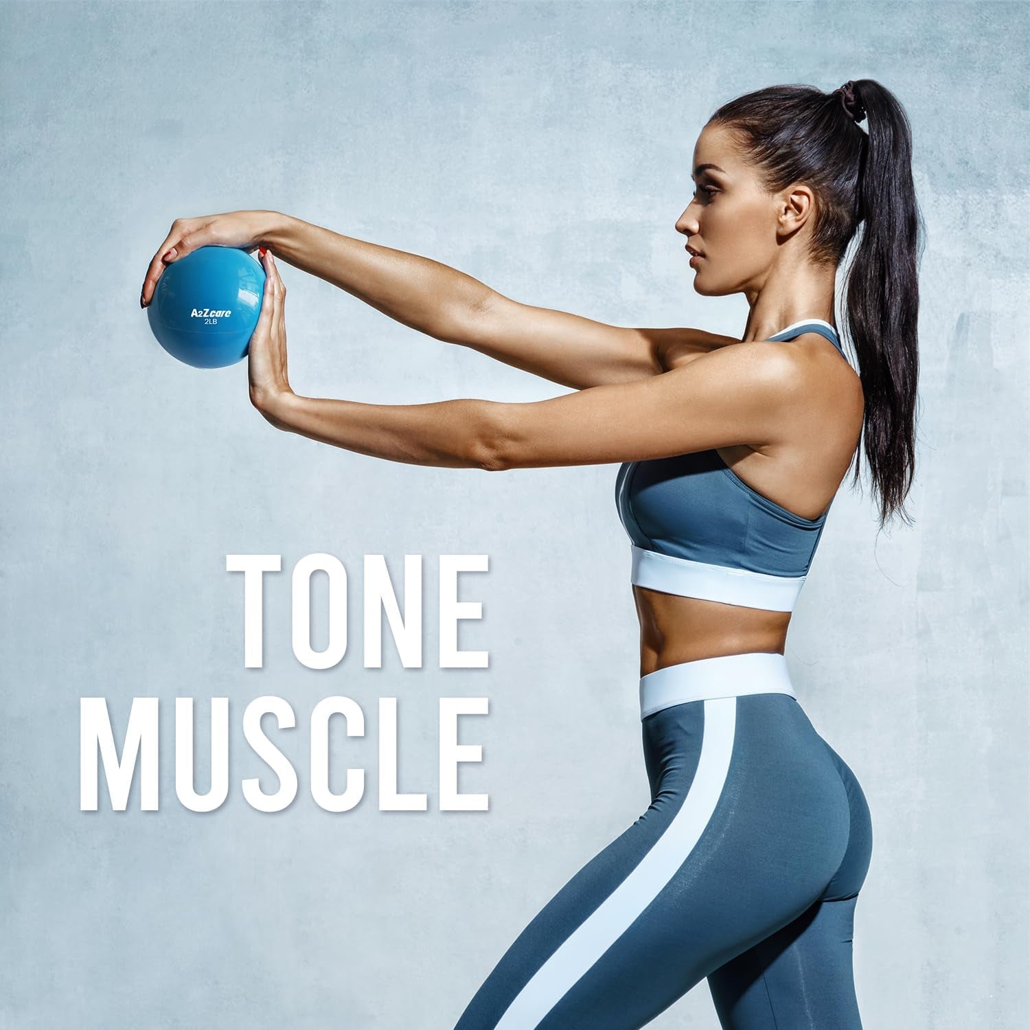 A2ZCARE Toning Ball - Weighted Toning Exercise Ball - Soft Weighted Medicine Ball for Pilates, Yoga, Physical Therapy and Fitness