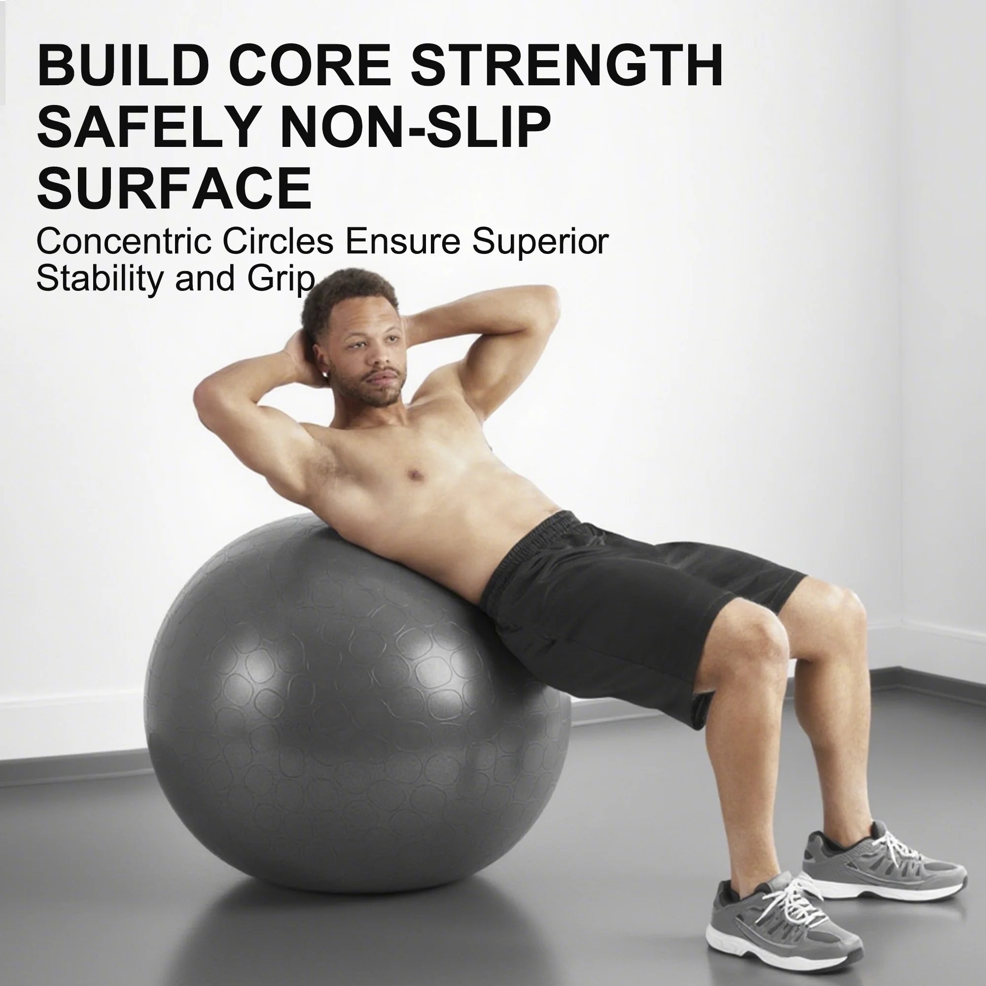 75Cm Exercise Yoga Ball, anti Burst Free Air Pump for Fitness, Balance and Gym Workout