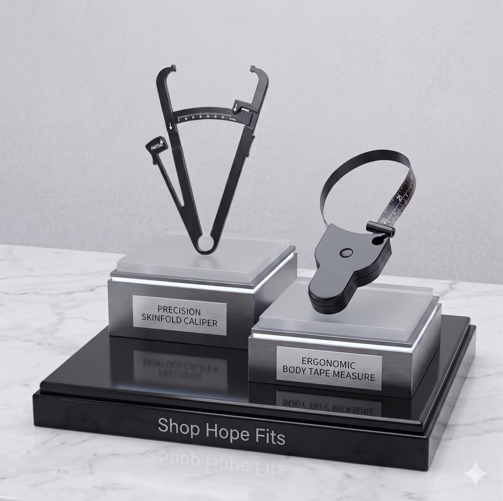 Skinfold Body Fat Caliper & Measuring Tape Set