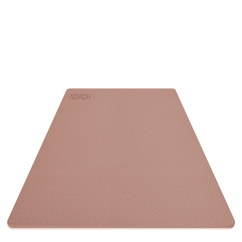 8Mm Large Yoga Mat (6'X 4') with Soft Fabric - Extra Long and Wide 72 X 48 X 0.32 Inches, Non-Slip Surface, Eco-Friendly, Lightweight, Thick Wide Yoga Mat for Home Workouts.(Brown+Apricot)