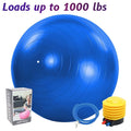 Exercise Ball Yoga Ball, 75Cm Large Anti-Burst Gym Grade Birthing Ball for Pregnancy, Fitness, Balance, Pilates Workout and Physical Therapy, Extra Thick Stability Balls with Quick Pump, Blue