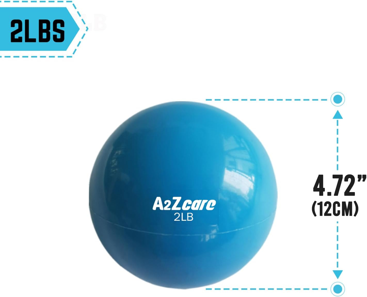 A2ZCARE Toning Ball - Weighted Toning Exercise Ball - Soft Weighted Medicine Ball for Pilates, Yoga, Physical Therapy and Fitness