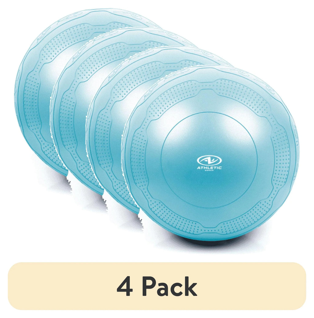 (4 Pack)  55Cm Yoga Ball, Anti-Burst, Exercises Poses Embossed