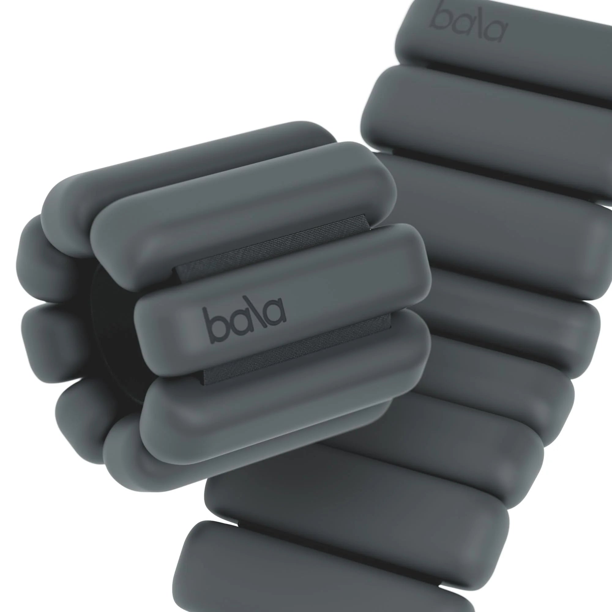 Bangles Wrist & Ankle Weights for Women & Men (Charcoal) - 3 Pound Silicone Bracelet Set