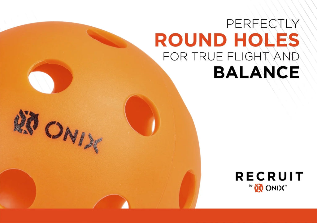 (5 Pack) Recruit by  Pickleball Pure Indoor Balls (Orange, 3-Pack), New, 2.5 Lb
