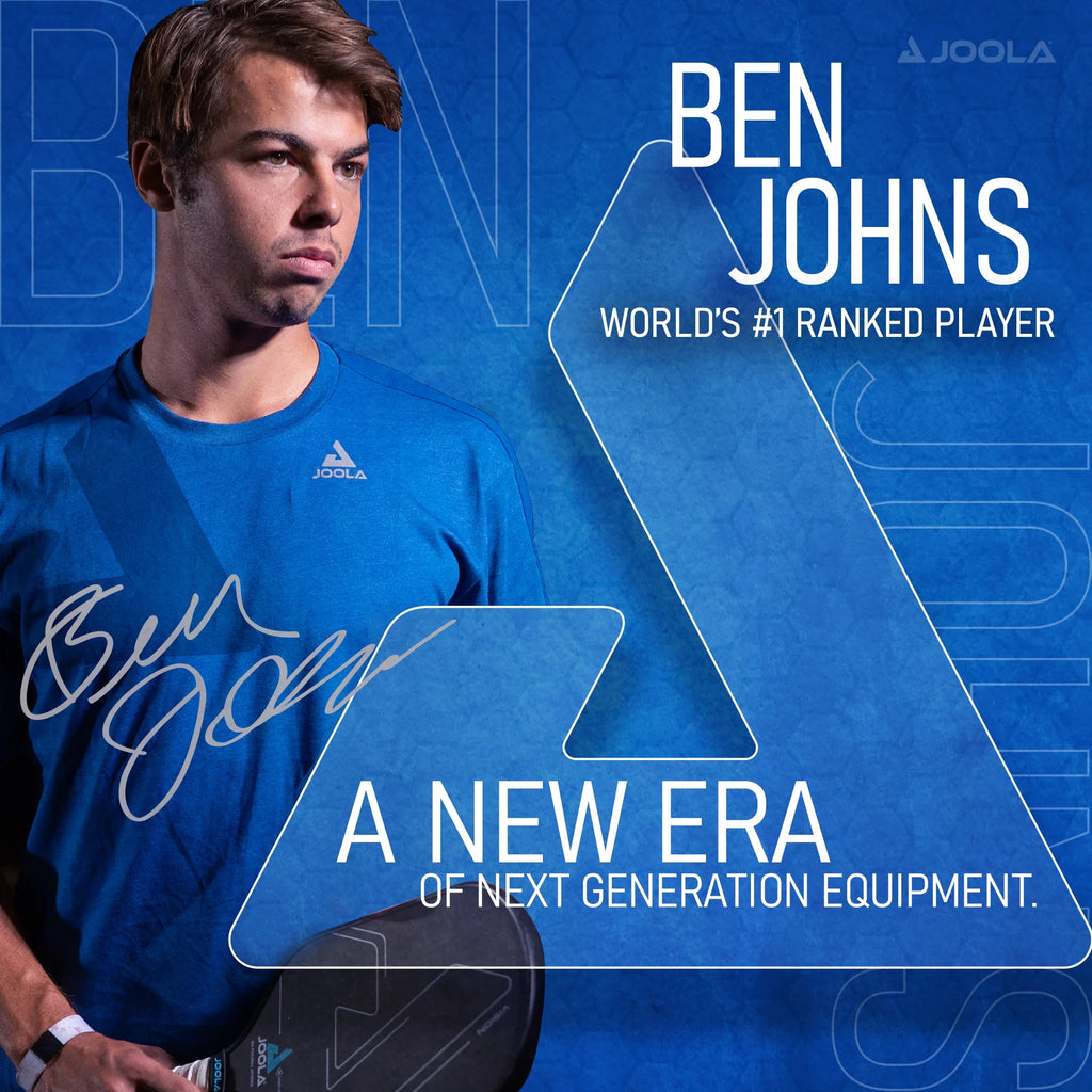 Ben Johns Blue Lightning Pickleball Set, 2 Fiberglass Paddles with Honeycomb Core, Paddle Bag, 4 Balls