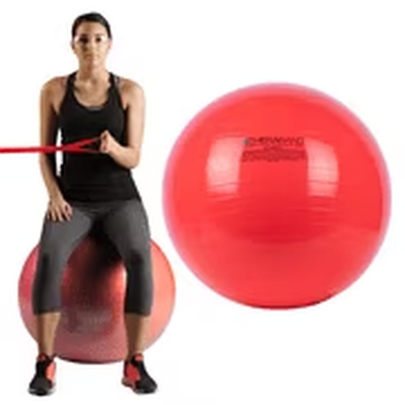 65 Cm Green Exercise Ball - Stability, Core Exercises, Weight Workout & Resistance