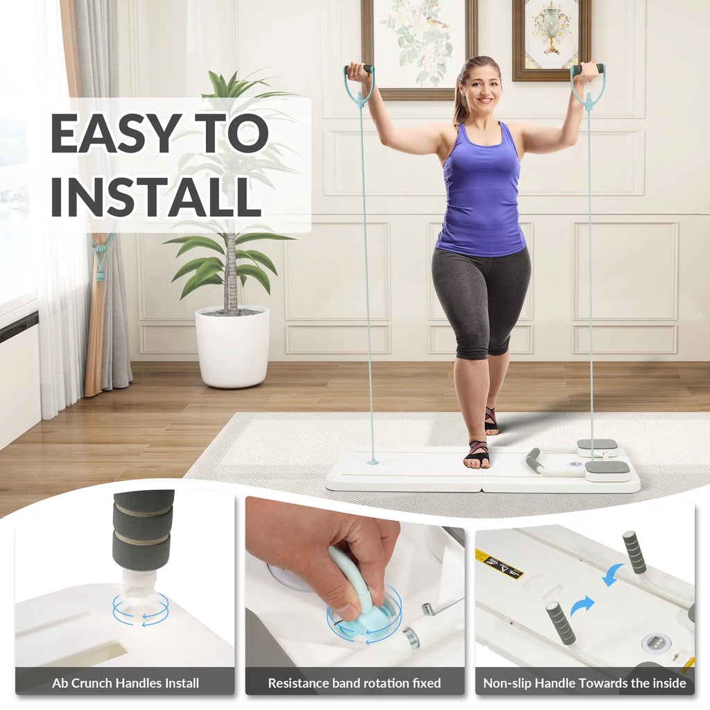 Home Pilates Trainer – Adjustable Full-Body Exercise Equipment for Core, Abs & Strength, Indoor Fitness